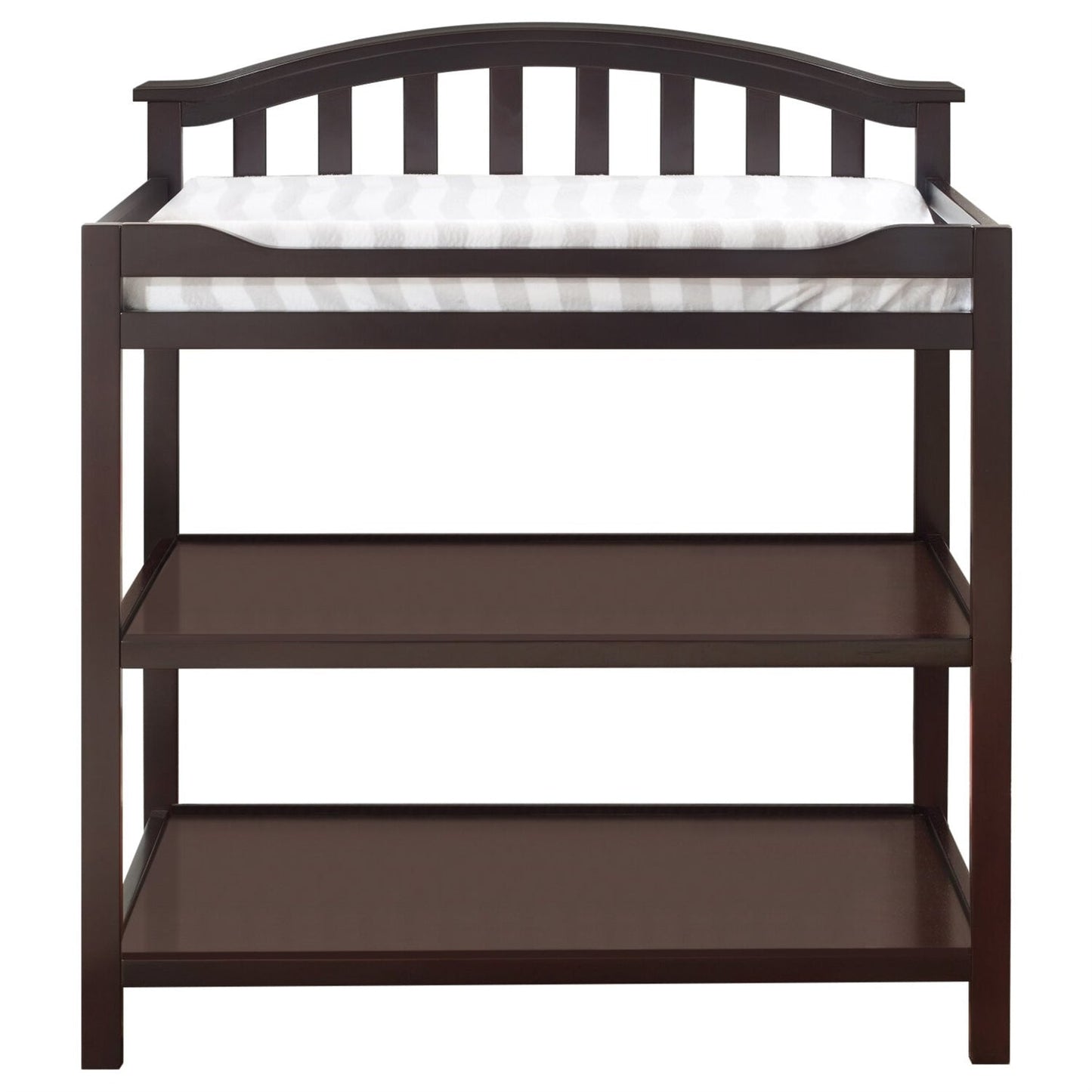 3 Piece Crib, Changing Station and 6 Drawer Dresser Nursery Furniture Set in Espresso