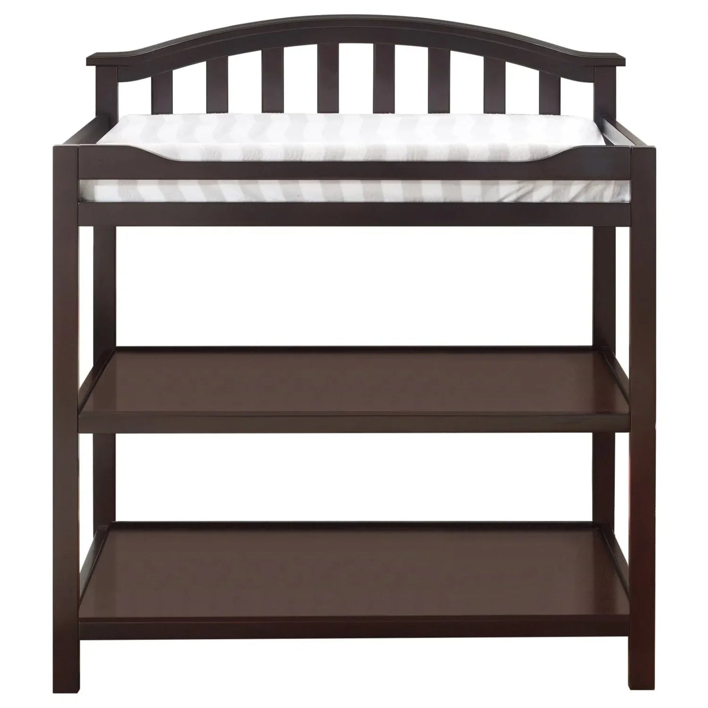 3 Piece Crib, Changing Station and 6 Drawer Dresser Nursery Furniture Set in Espresso