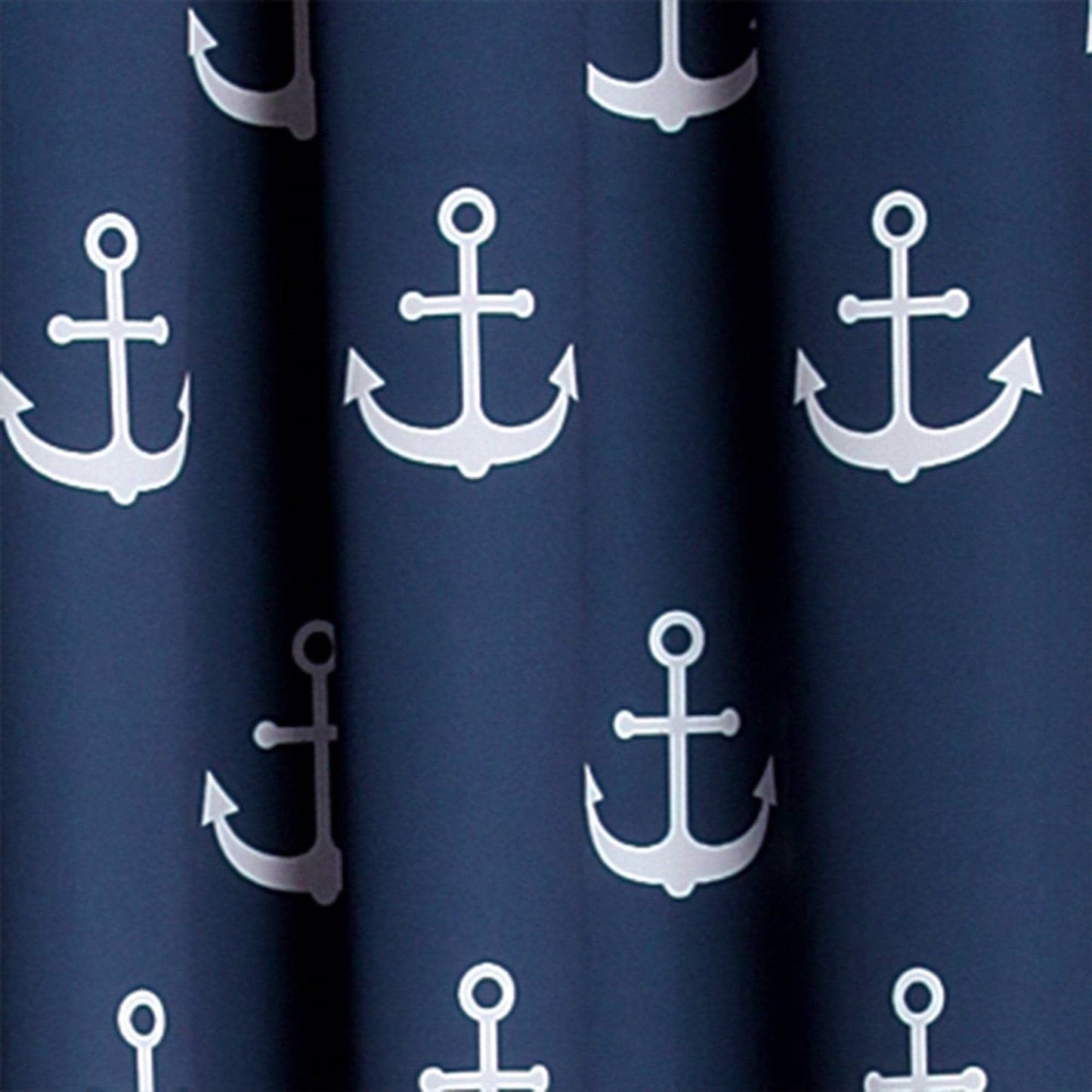 Navy blue fabric with white anchor pattern