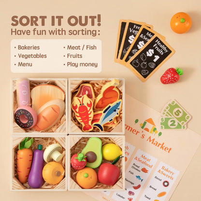 Tiny Land® Wooden Play Food for Play Kitchen