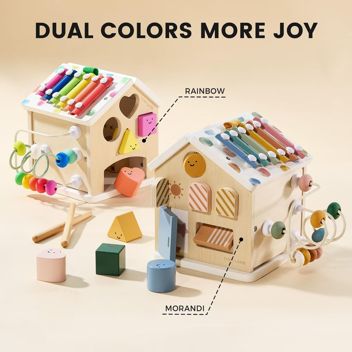 Tiny Land Cottage Activity Cube in Rainbow Color Set