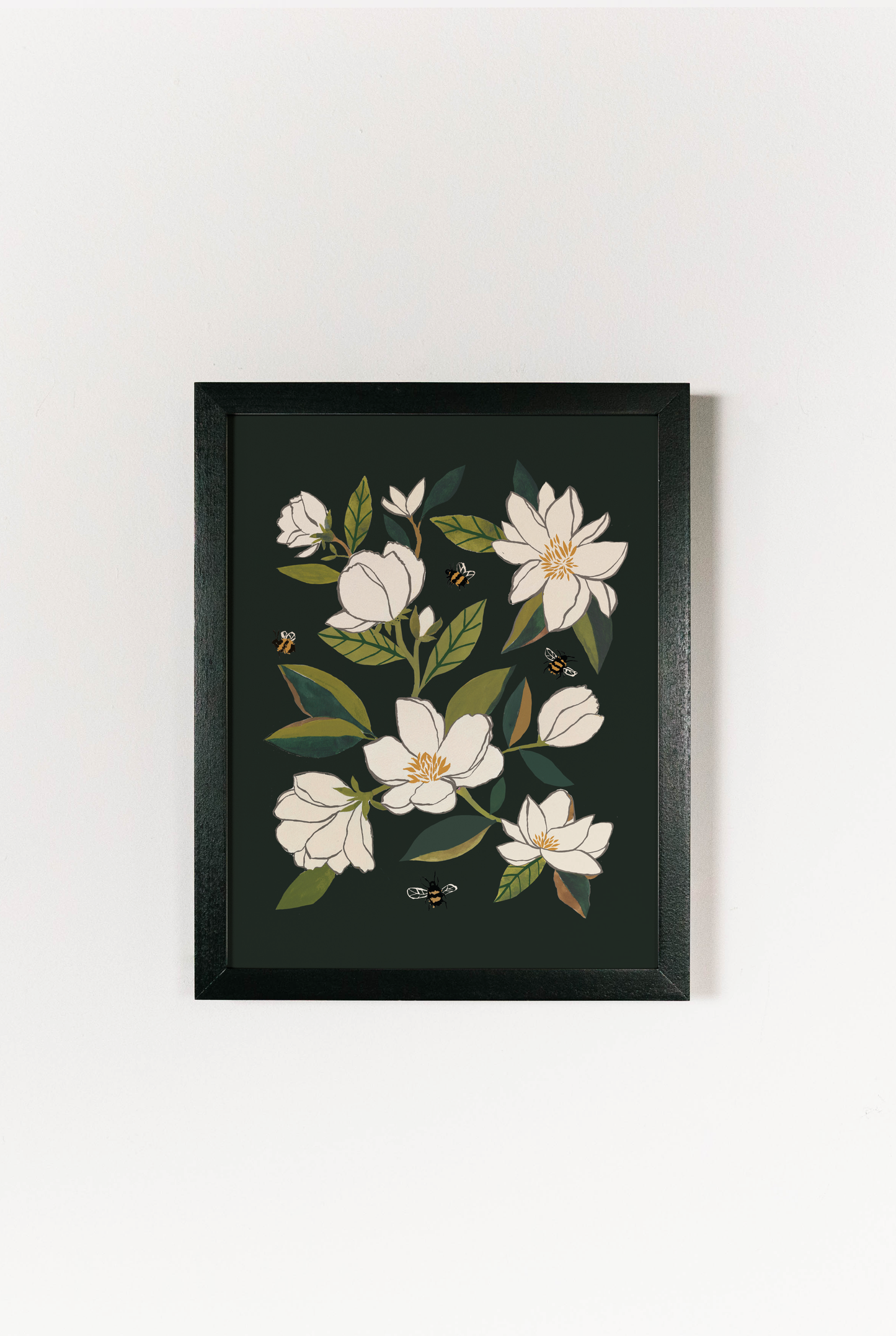 Magnolia and Bumblebees Art