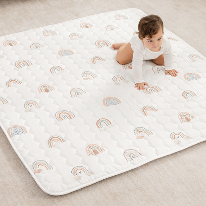 Play Mat with Non-Slip Bottom in Rainbow