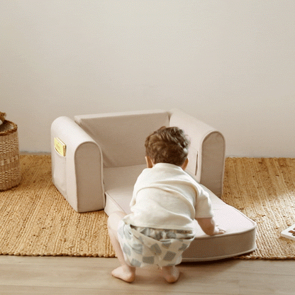 Tiny Land GentleSnug Plush Kids Chair in Sage Green