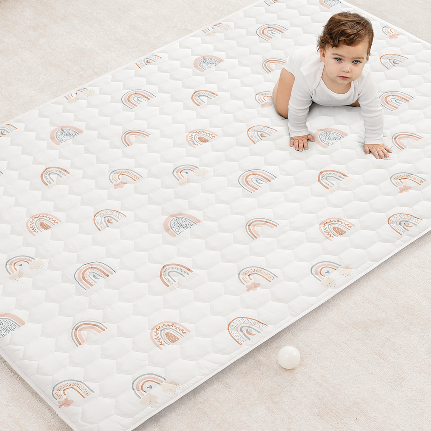 Play Mat with Non-Slip Bottom in Rainbow