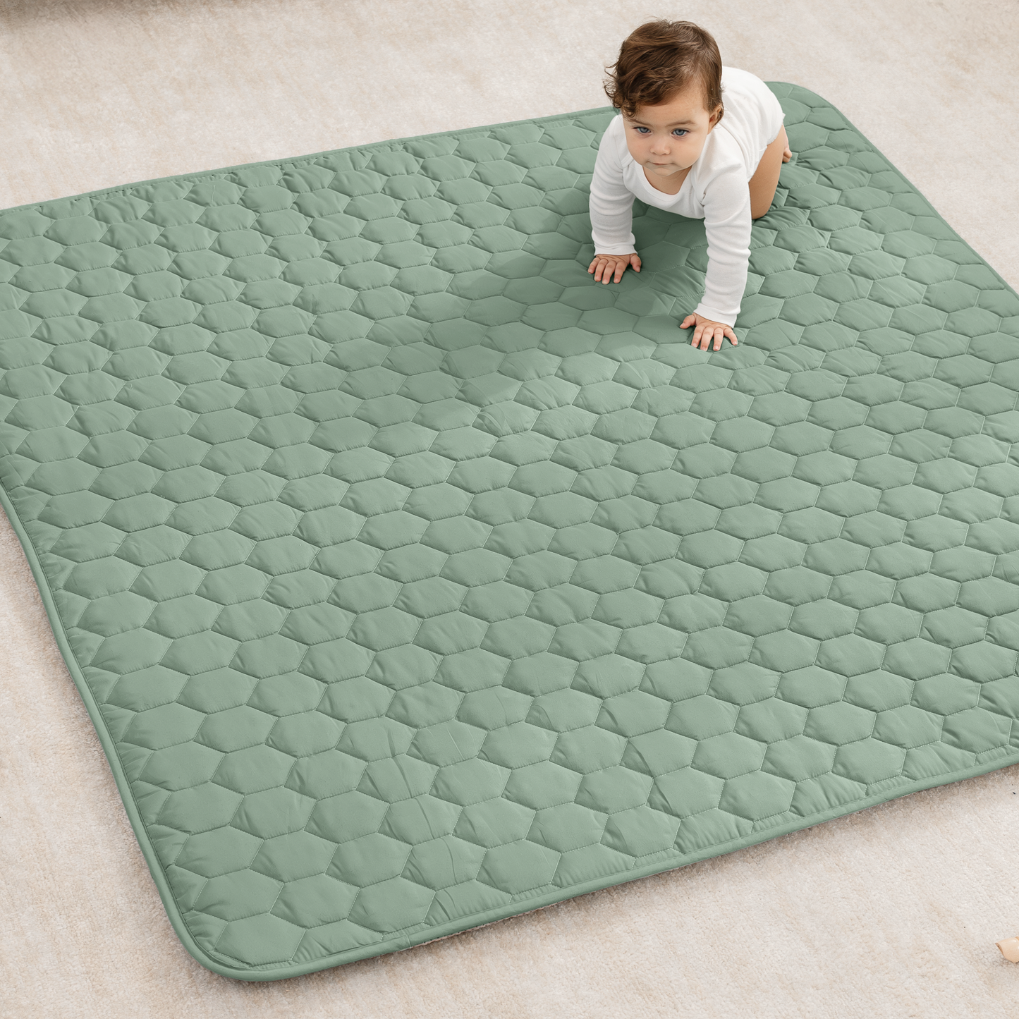 Play Mat with Non-Slip Bottom in Fern