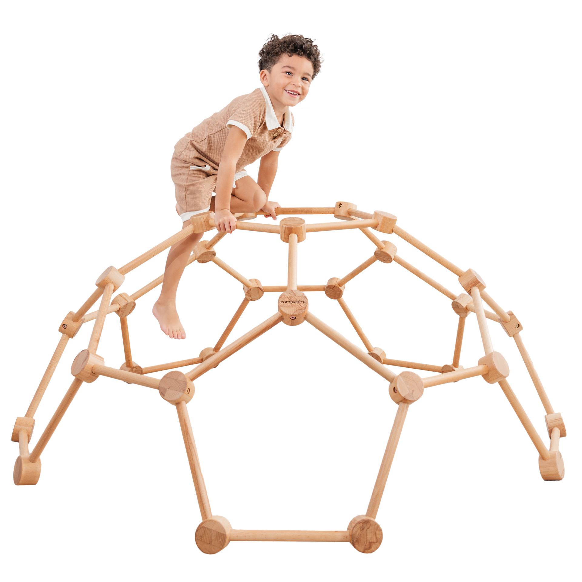 Wooden Climber for Kids in Natural Wood