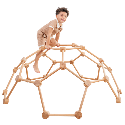 Wooden Climber for Kids in Natural Wood