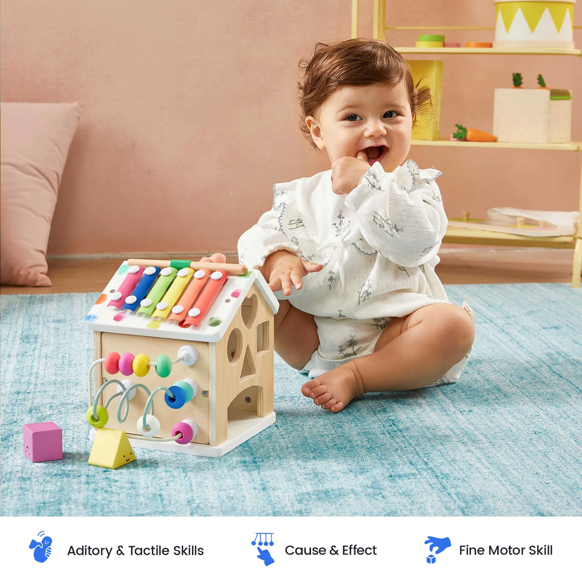 Tiny Land Cottage Activity Cube in Rainbow Color Set