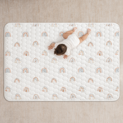 Play Mat with Non-Slip Bottom in Rainbow