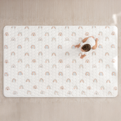 Play Mat with Non-Slip Bottom in Rainbow