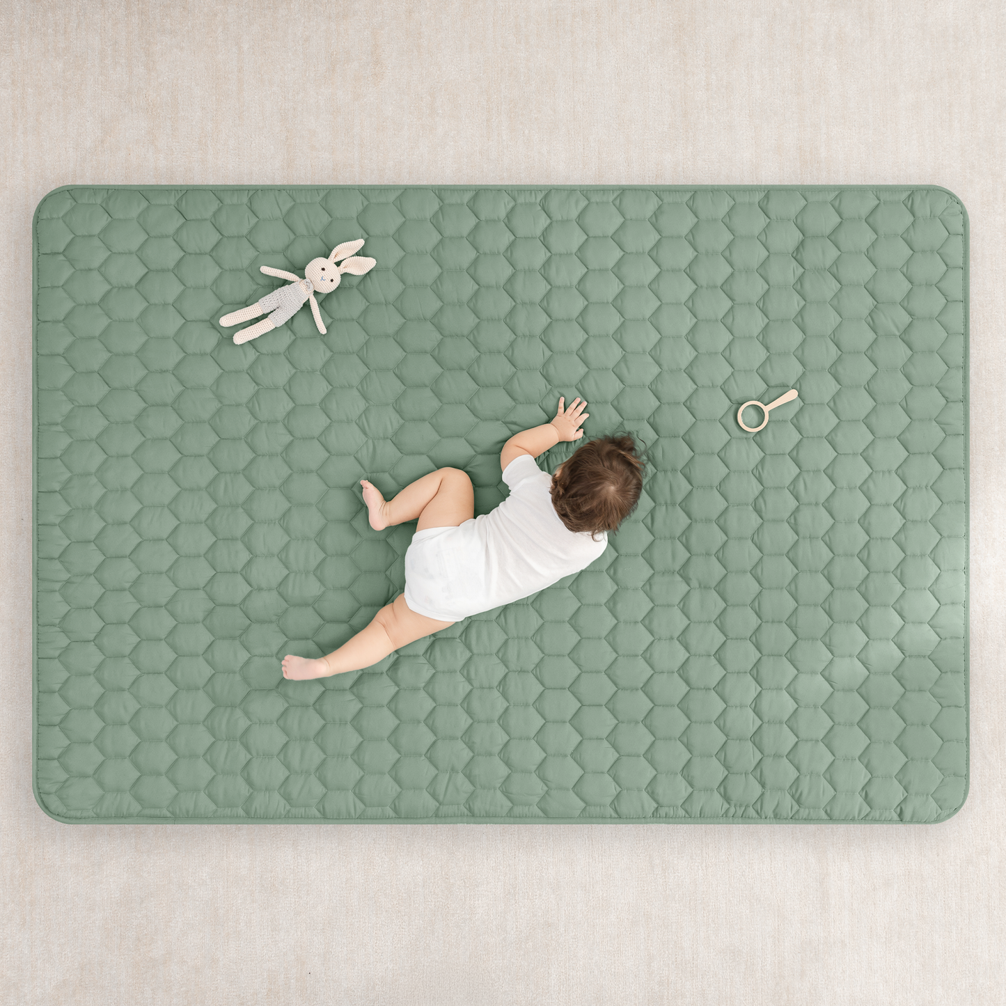Play Mat with Non-Slip Bottom in Fern