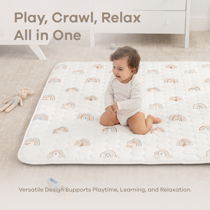 Play Mat with Non-Slip Bottom in Rainbow