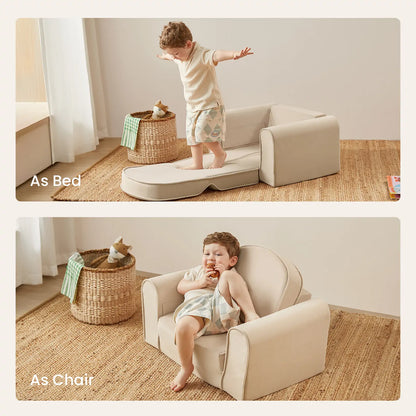 Tiny Land GentleSnug Plush Kids Chair in Sage Green