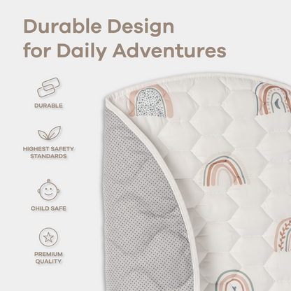 Play Mat with Non-Slip Bottom in Rainbow