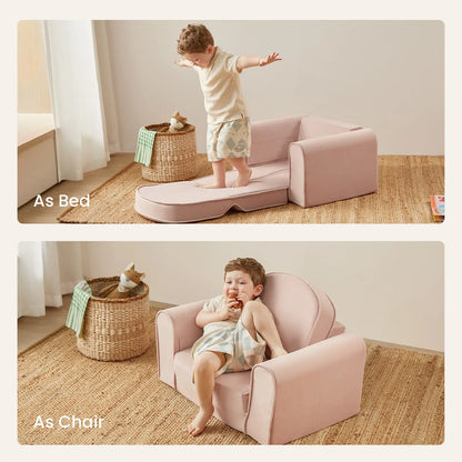 Tiny Land GentleSnug Plush Kids Chair in Sage Green