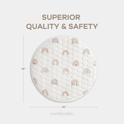 Play Mat with Non-Slip Bottom in Rainbow