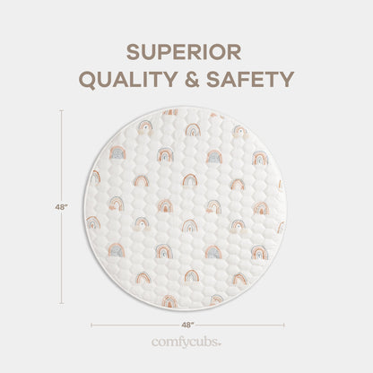 Play Mat with Non-Slip Bottom in Rainbow