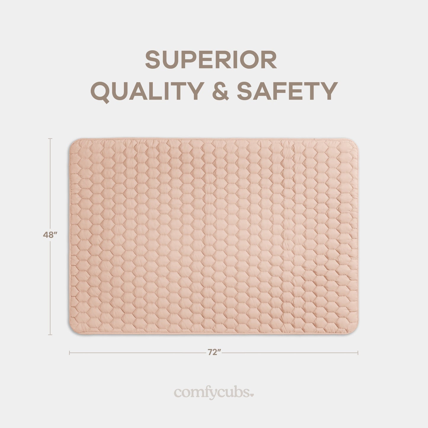 Play Mat with Non-Slip Bottom in Blush