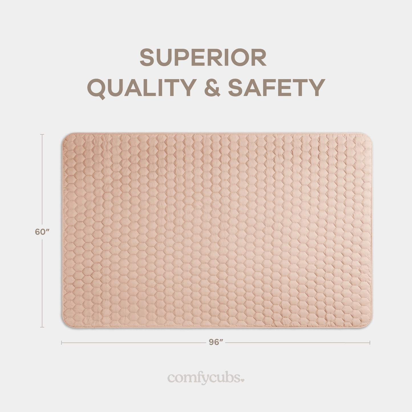Play Mat with Non-Slip Bottom in Blush