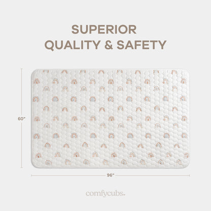 Play Mat with Non-Slip Bottom in Rainbow