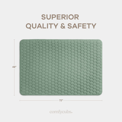 Play Mat with Non-Slip Bottom in Fern