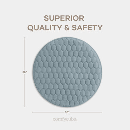 Play Mat with Non-Slip Bottom in Pacific Blue