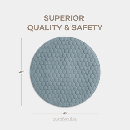 Play Mat with Non-Slip Bottom in Pacific Blue