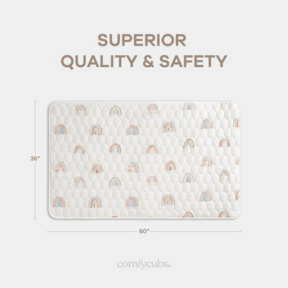 Play Mat with Non-Slip Bottom in Rainbow