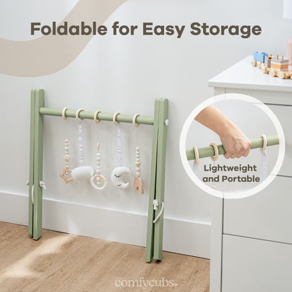 Baby Play Gym in Sage