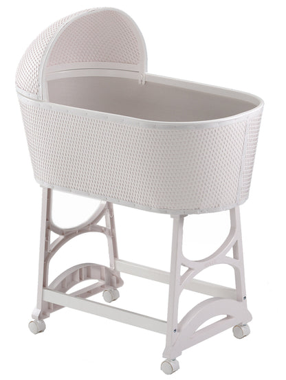 Custom Made Fitted Sheet for Moses basket in Off White Linen