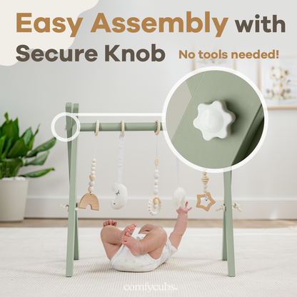 Baby Play Gym in Sage