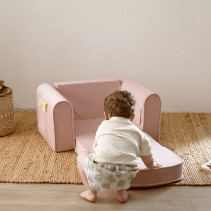 Tiny Land GentleSnug Plush Kids Chair in Sage Green