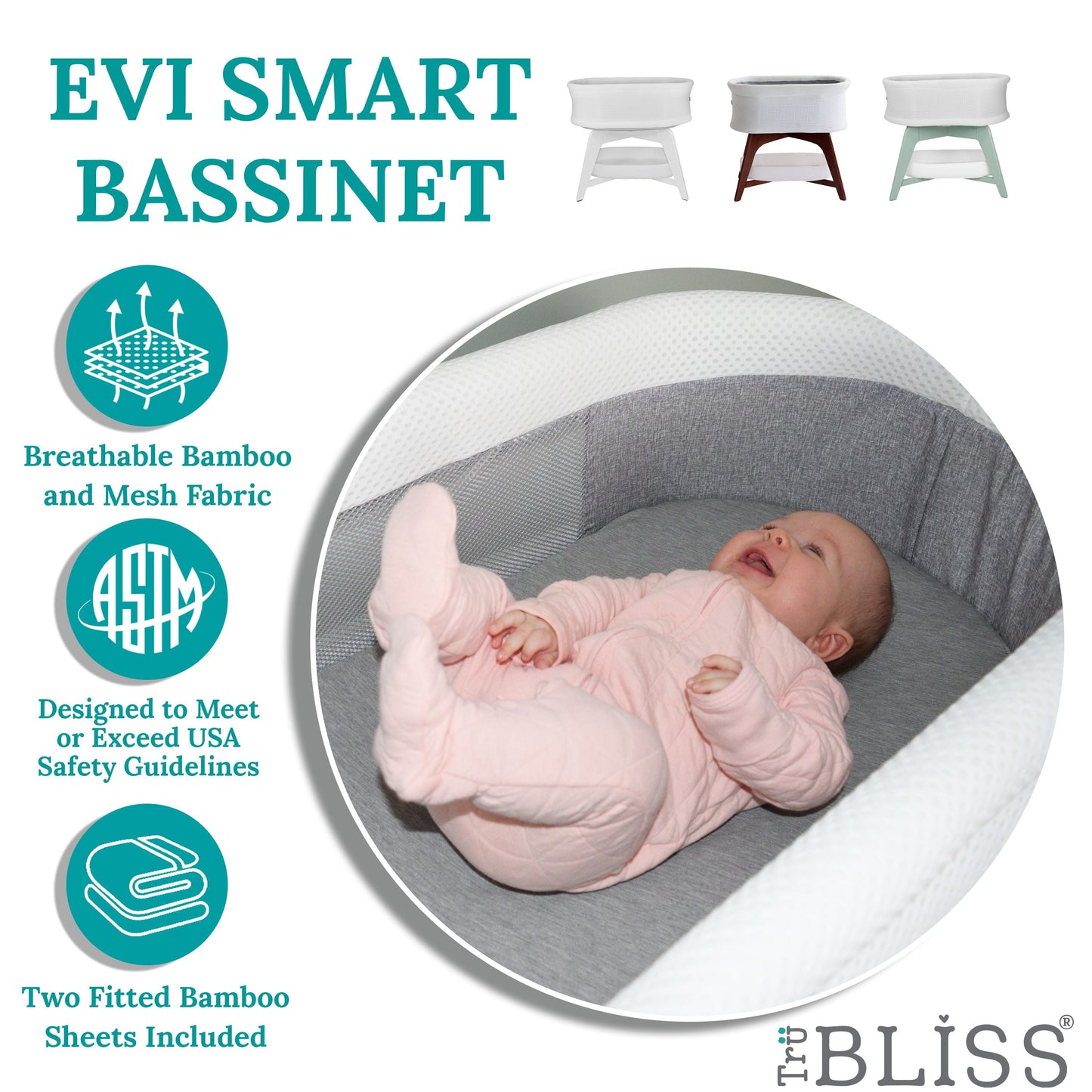 TruBliss Evi Smart Bassinet