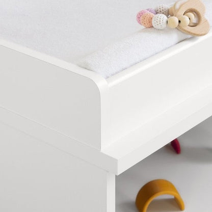 2 Drawer Storage Baby Changing Table in White
