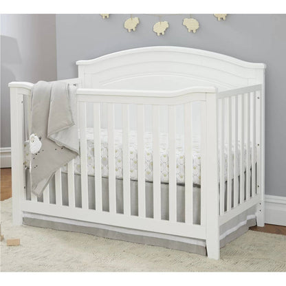 SF Home Solid Wood Convertible Crib in White