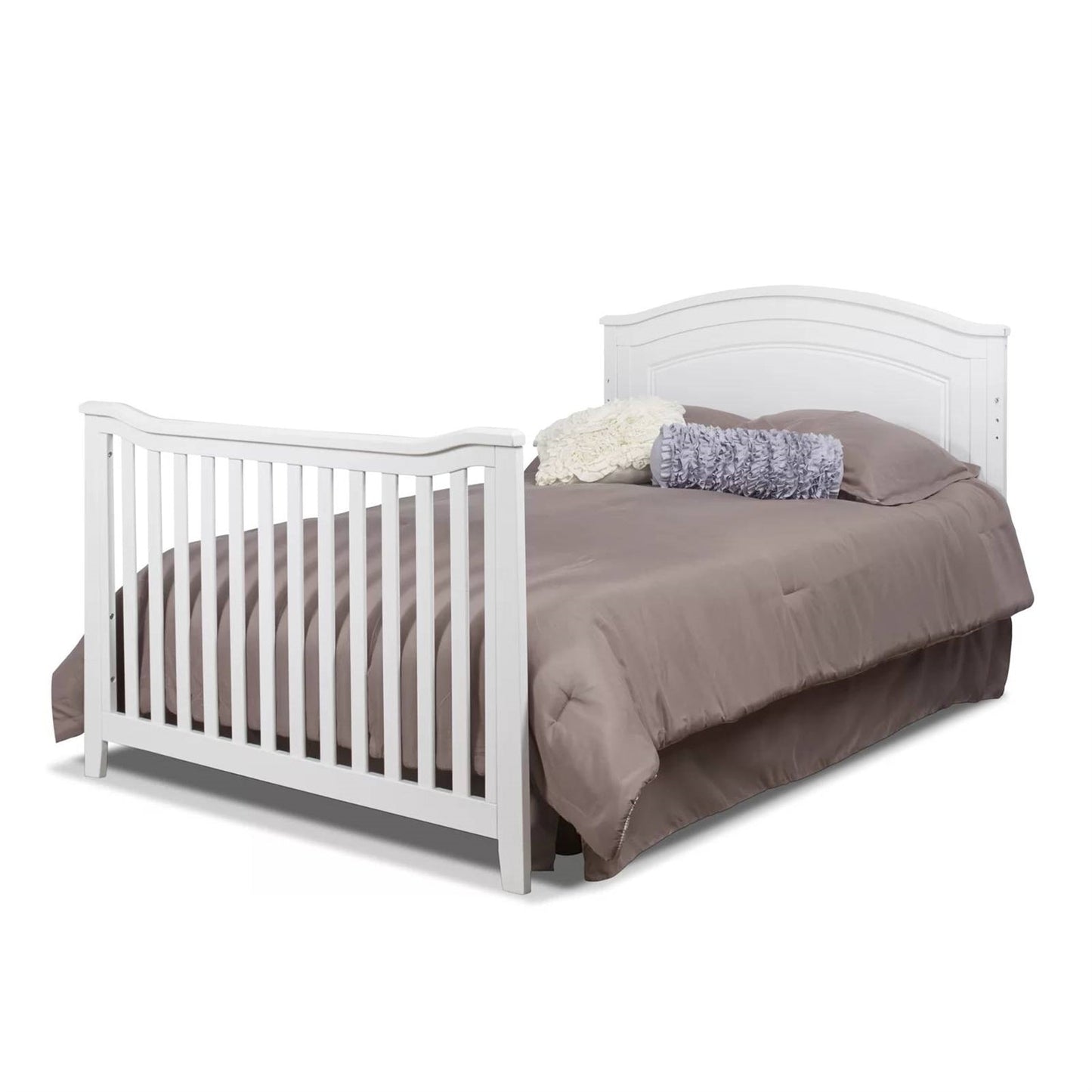 SF Home Solid Wood Convertible Crib in White