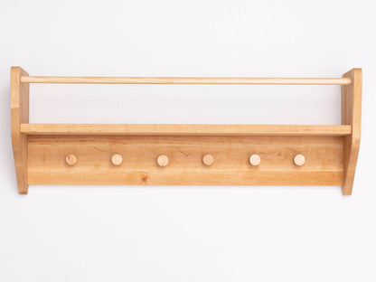 Nursery Wall Shelf with Hooks