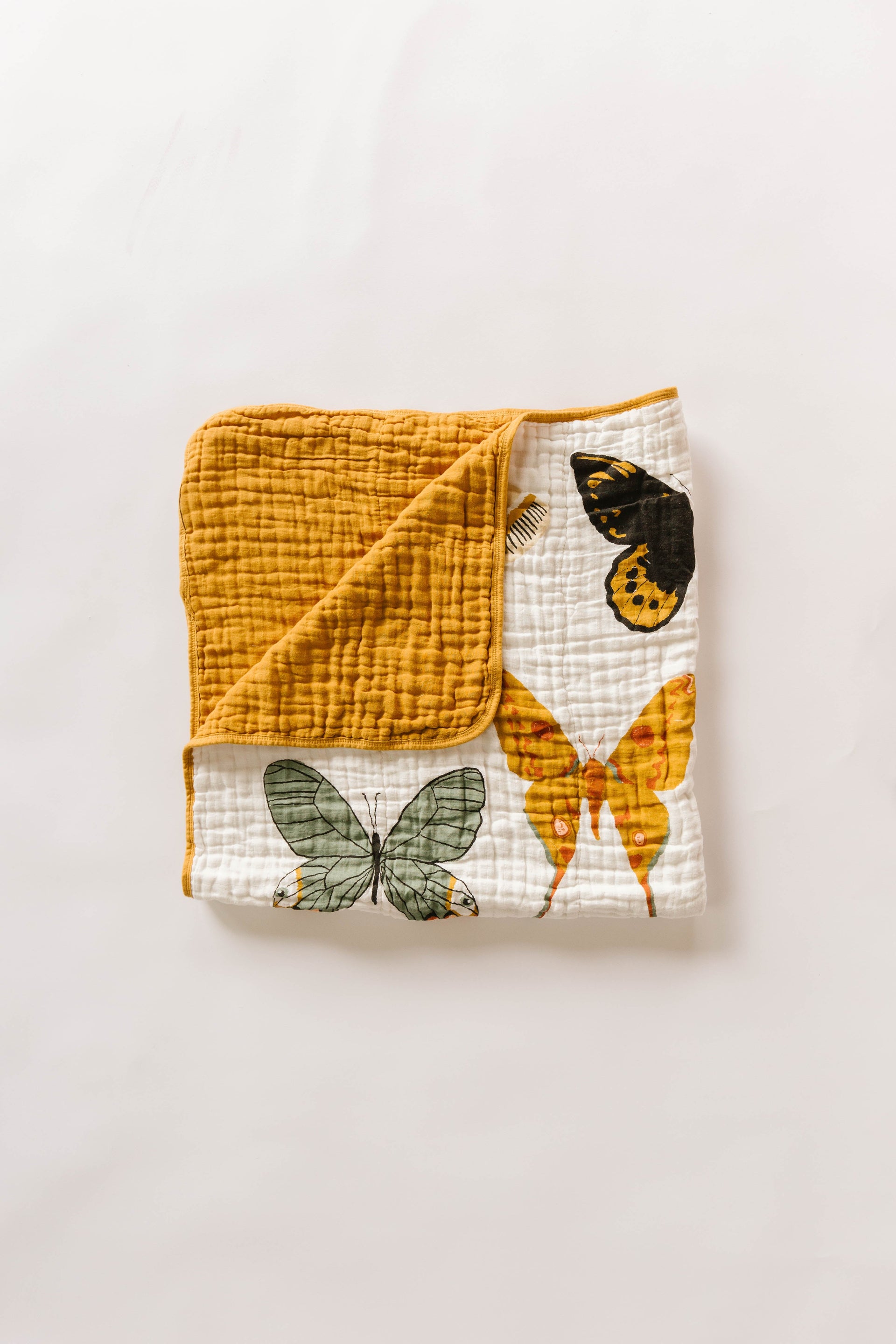 Butterfly Collector Cotton Muslin Baby Quilt Blanket