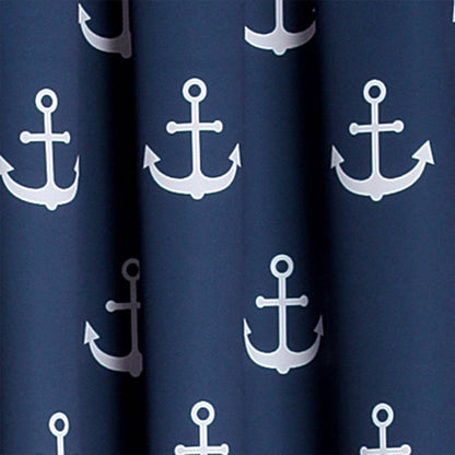 Navy blue fabric with white anchor pattern