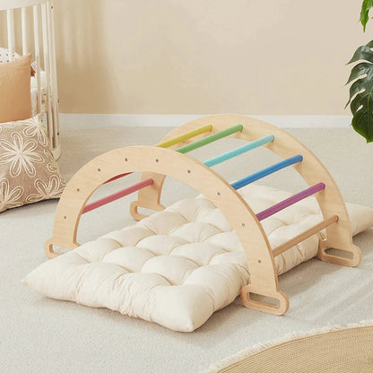 Tiny Land 7-in-1 Rainbow Climbing Set with Play Pad