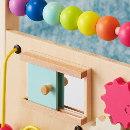Tiny Land Premium Natural Wooden Baby Activity Walker