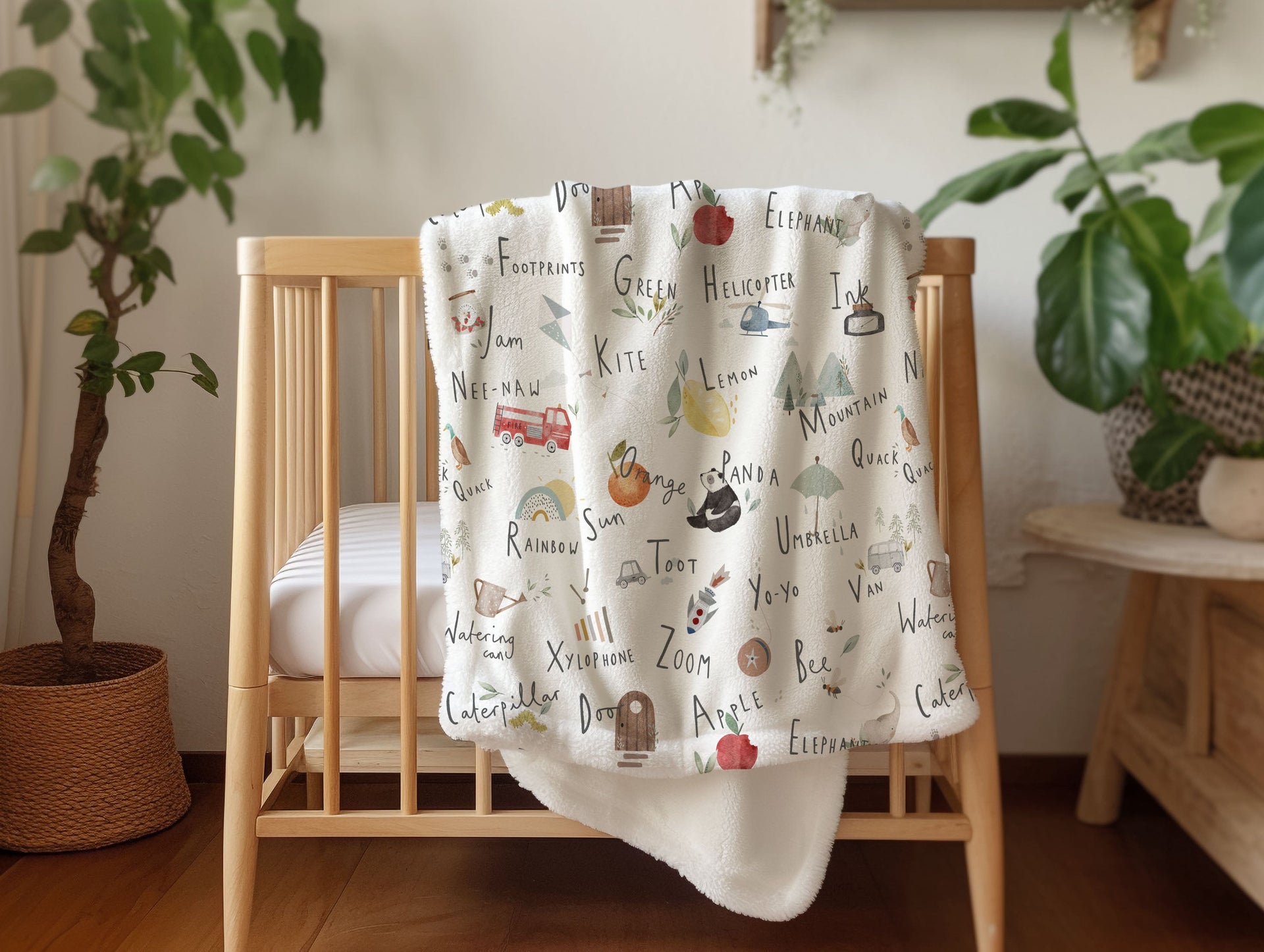 Alphabet - Vintage Baby Blanket