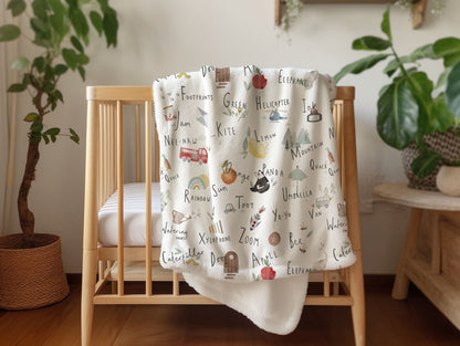 Alphabet - Vintage Baby Blanket