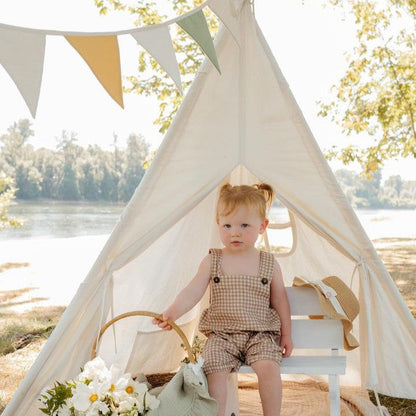 Tiny Land Kids Teepee Tent with Floor Mat Indoor Use
