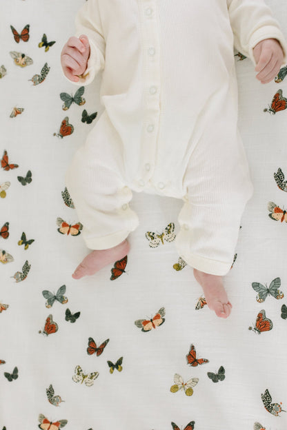 Butterfly Migration Crib Sheet
