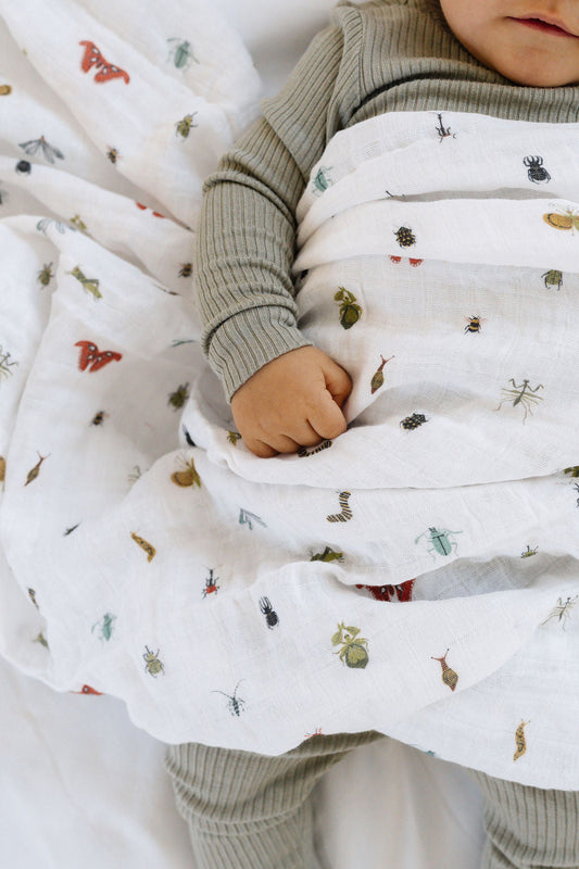 Cutie Crawlies Swaddle – Breathable Cotton Muslin Wrap