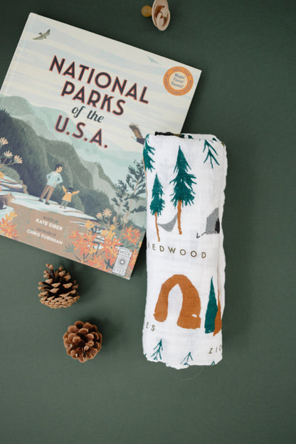 National Parks Cotton Swaddle Blanket for Newborns