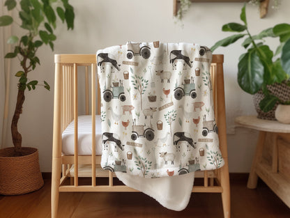 Baby Animals Alphabet - Vintage Baby Blanket