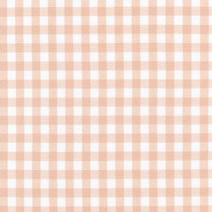 Light Peach Cotton Gingham Custom Fitted Crib Sheet